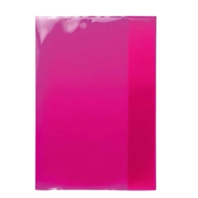 Afbeelding van HERMA 19606 10 stuks A4 notitieboekomslagen, transparant roze, van duurzame polypropyleenfolie, wasbaar en extra dik, voor schoolschriften, kleurrijk