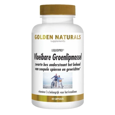 Afbeelding van Golden Naturals Vloeibare Groenlipmossel Capsules 60CP