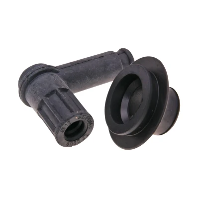 Afbeelding van Bougiedop Polini silicone 5k Ohm Ø12mm (Groot gat met rubber)