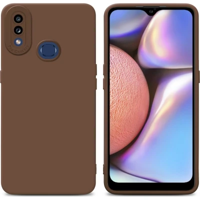 Afbeelding van Cadorabo Hoesje geschikt voor Samsung Galaxy A10s / M01s in Fluid BRUIN Beschermhoes gemaakt van flexibel TPU silicone Cover Case