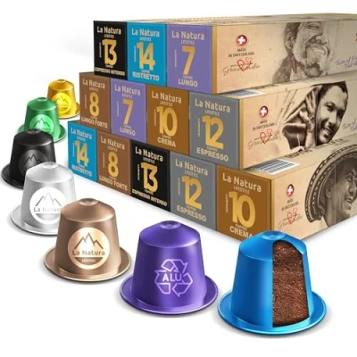 Image de La Natura Lifestyle Boîte d&#039;essai de café 120 capsules en 6 variétés différentes 100% recyclable