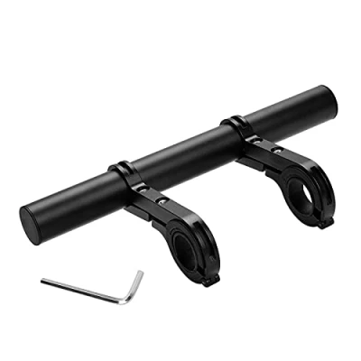 Afbeelding van Yizhet fietsstuur extender, lengte 20 cm, uitbreidingsbeugel, aluminium, uitbreidingsstang ter bevestiging van een snelheidsmeter, GPS, verlichting, telefoonhouder (voor 25,4 mm 31,8 stuur diameter(1 1,25 inch))