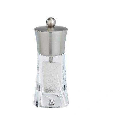 Image de Peugeot Moulin à sel manuel en inox et acryl 14 cm