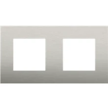 Afbeelding van Niko Tweevoudige horizontale afdekplaat, kleur Pure stainless steel on anthracite