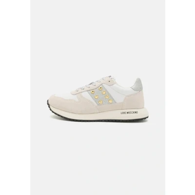 Afbeelding van Love Moschino DUNE Sneakers laag, Dames, Maat: 40, Bianco/argento Leer en imitatieleer