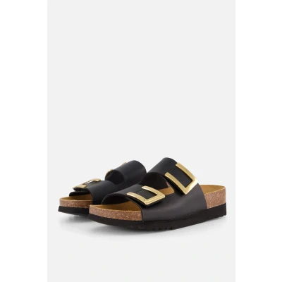 Afbeelding van Scholl À Enfiler Monterey Straps Muiltjes, Dames, Maat: 42, Noir Kunststof