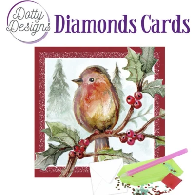 Afbeelding van Dotty Designs Diamond Cards Robin
