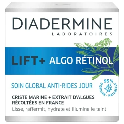 Afbeelding van Diadermine Lift+ Algo Retinol Anti rimpel dagcrème Marine Criste en algenextract Hydrateert verlicht de teint Gezichtsverzorging aging verzorging 50 ml pot