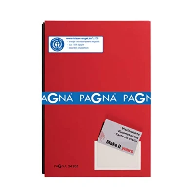 Afbeelding van Pagna 24205 01, Vloeiboek, A4, Rood, 1 vakken, Visitekaartje, 240 mm