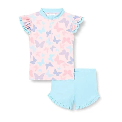 Afbeelding van Playshoes UV Werend Zwemset Roze Vlinder Maat 110/116