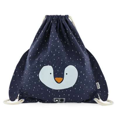 Afbeelding van Trixie Mr. Penguin Drawstring Bag blue Kindertas