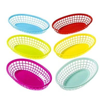 Afbeelding van Talking Tables Cubaanse Fiesta plastic fruitschaaltjes voor picknicks, barbecues en zomerfeestjes, veelkleurig (set van 6)