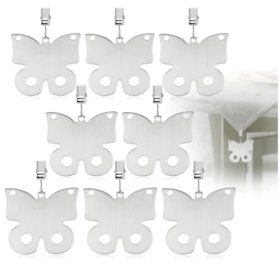 Afbeelding van COM FOUR® 8 x tafelkleedgewichten tafelkleedgewicht van roestvrij staal tafelkleedklemmen ca. 50 g per stuk