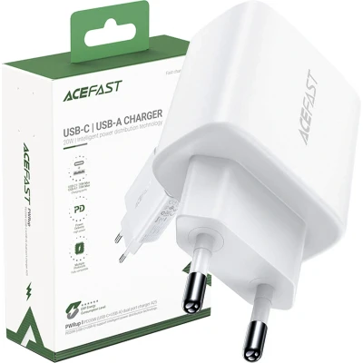 Afbeelding van Acefast wandlader USB Type C / 20W, PPS, PD, QC 3.0, AFC, FCP wit (A25 wit)