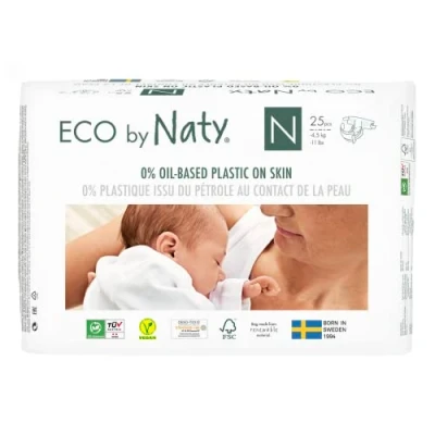 Afbeelding van Naty Nieuw geboren nr. 0 (Maat 0, Verplaatsbaar pakket, 25 Stuk)