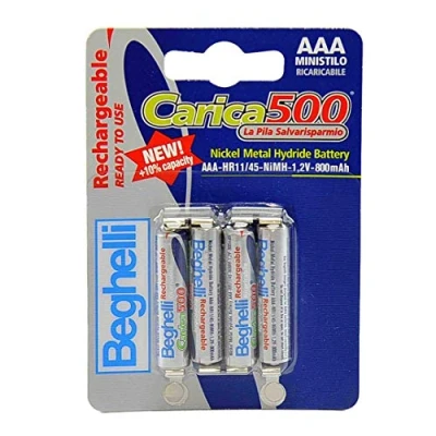 Afbeelding van Beghelli 8852 huishoudelijke batterij Oplaadbare AAA Nikkel Metaalhydride (NiMH)