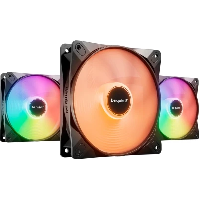 Afbeelding van be quiet! LIGHT WINGS LX Ventilatorhuis 3 pack 120mm 87.5 cfm 1600 rpm 25.5 dBA ARGB LED 4 pin PWM zwart