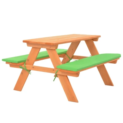 Afbeelding van Kinderpicknicktafel met banken 89x79x50 cm massief vurenhout