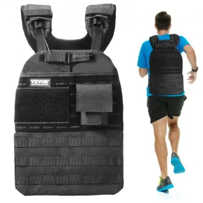 Image de VEVOR Gilet lesté veste de poids réglable pour hommes femmes course à pied 18 kg