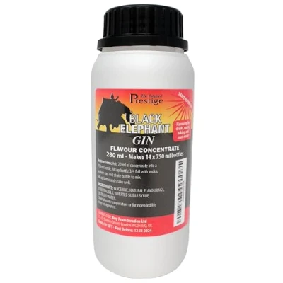 Afbeelding van Black Elephant gin smaakessentie 280 ml verschillende citrusaroma&#039;s professionele essence voor thuisgebruik en verbranding 20 benzine 750 wodka of gewone bonen