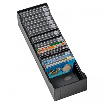 Afbeelding van Leuchtturm Leuchtturm, Opbergbox, Logic Coin cards/Goudbaar blisters 85x54 mm. (40x) Zwart afm: 300x100x60 per st.