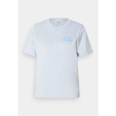Afbeelding van Scotch &amp; Soda Chest Artwork Regular FIT Tshirt print, Dames, Maat: Large, Shirting blue