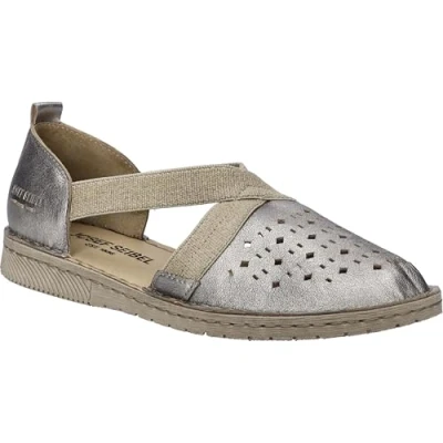 Afbeelding van Josef Seibel Sofie Ballerina&#039;s met enkelbandjes, Dames, Maat: 43, Platin Leer