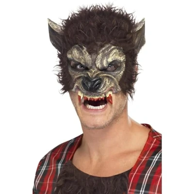 Afbeelding van Dressing Up &amp; Costumes Halloween Werewolf Half Face Mask