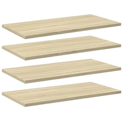 Afbeelding van vidaXL Wandschappen 4 st 60x30x1,5 cm spaanplaat sonoma eikenkleurig