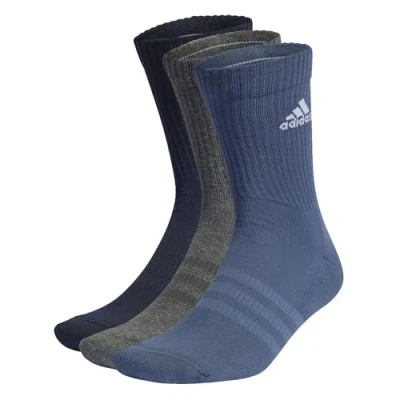 Image de adidas Mixte Cushioned Crew Socks 3 Pairs, Legend Ink/Preloved Ink/Dark Grey Heather, 4.5 6