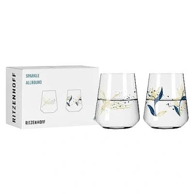 Afbeelding van RITZENHOFF Sparkle Allround 3981001 universele glazen, 500 ml, motief met iriserend effect, made in Germany, 2 stuks