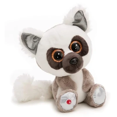 Afbeelding van GLUBSCHIS pluche dier Lémur King Lou 25 cm wit, zacht pluche, schattig om te knuffelen, spelen, voor kinderen en volwassenen, een geweldig cadeau idee