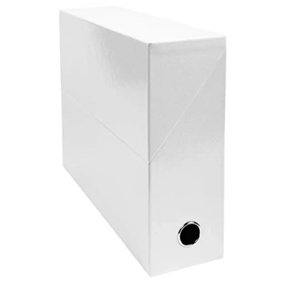 Afbeelding van Exacompta Ref. 89931E Iderama Transferbox gemaakt van duurzaam en gelamineerd karton, 24 x 32 cm, ideaal voor uw documenten in A4 formaat, 90 mm, wit, 5 stuks