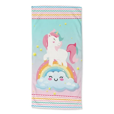 Afbeelding van Strandlaken Sweety 75x150 poly velours kids Good Morning nr.33163 multi Multikleur