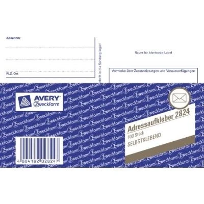 Image de Avery zweckform vordruck adressaufkleber, a6 quer 2824
