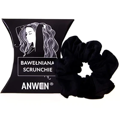 Afbeelding van Katoenen Scrunchie haarelastiek Zwart