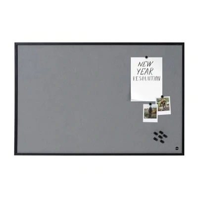 Image de Bi Office New Basic Tableau d&#039;affichage en feutre avec Cadre Noir 385 x 285 mm