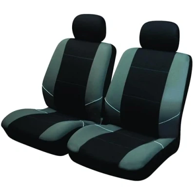 Afbeelding van Sakura SS3633 Merton stoelhoezen en hoofdsteunen, zwart grijs, universele maat, elastische randen, compatibel met zij airbags, machinewasbaar