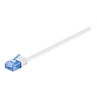 Image de goobay Cordon de raccordement RJ 45 (M) pour 15 m UTP CAT 6a moulé, plat blanc