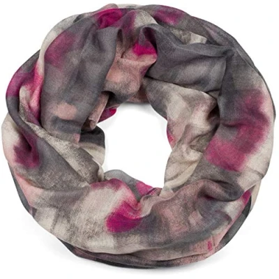 Afbeelding van styleBREAKER Sjaal voor dames met abstract penseelstreekpatroon, meerkleurig, 01017130, roze/grijs/roze