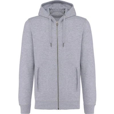 Afbeelding van Kariban Ecologische uniseks sweater met capuchon en rits K4008 Oxford Grey