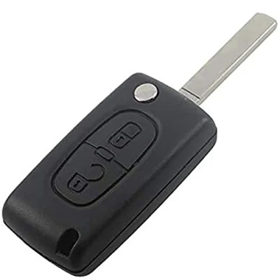 Afbeelding van Pro Plip reservebehuizing voor Peugeot 107 207 307 308 407 807 3008 Partner Expert Citroen C1 C2 C3 C4 C5 C6 behuizing CE0536 lemmet zonder groeven, beschermhoes afstandsbediening
