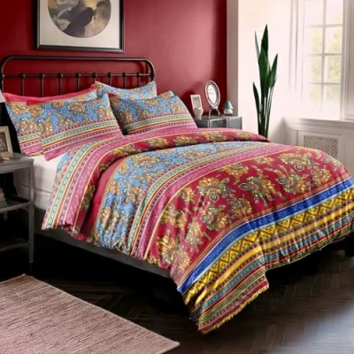 Afbeelding van Dreamzie Dekbedovertrek 220 x 240 cm met 2 kussenslopen 80 cm, Indiaas mandala motief, beddengoed volwassenen, ritssluiting, voor tweepersoonsbed, Oeko TEX