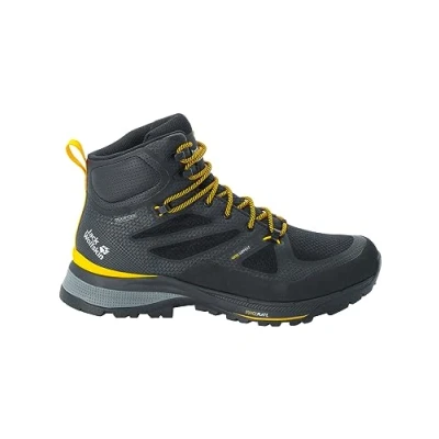 Afbeelding van Jack Wolfskin Force Striker Texapore MID Veterboots Black burly yellow, Heren, Maat: 44.5, yellow Textiel