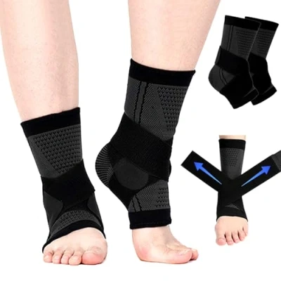 Afbeelding van UZSUZZ 1 paar enkelsteunen voor enkelverstuiking, steunsokken plantaire fasciitis, steunriem peesontsteking, artritis, pijnverlichting, sport, vrouwen en