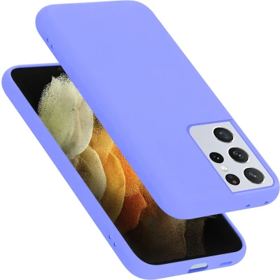 Afbeelding van Cadorabo Hoesje geschikt voor Samsung Galaxy S22 ULTRA in LIQUID LICHT PAARS Beschermhoes gemaakt van flexibel TPU silicone Case Cover