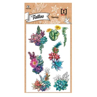 Afbeelding van Imagicom Plaktattoos Flowers Junior 10 X 19 Cm Papier 7 delig