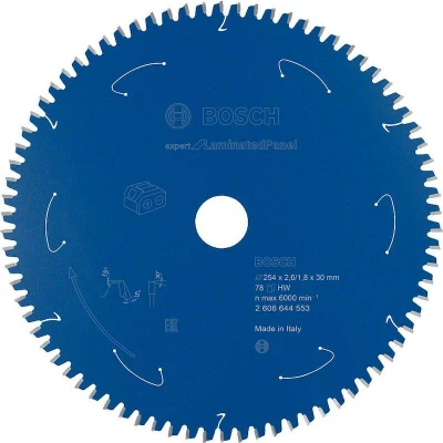 Image de BOSCH 2608644553 lame de scie circulaire E x pert pour panneau stratifié scies sans fil 254 30 2.6/1.8 mm, 78T
