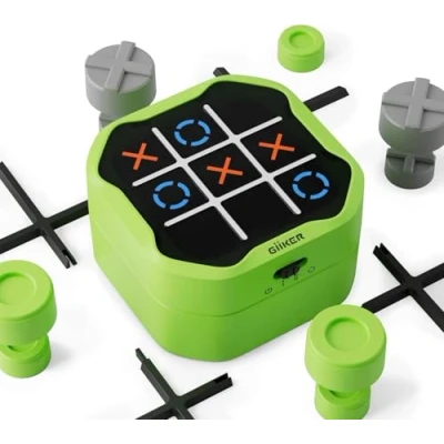 Afbeelding van GiiKER Tic Tac Toe Bolt Game, 3 in 1 draagbare puzzelspelconsole, reisspellen voor educatieve groei en geheugen, verjaardagscadeaus alle leeftijden