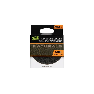 Afbeelding van Fox Edges Naturals Leadcore Leader 25m (50lb/22.7kg) Leaders